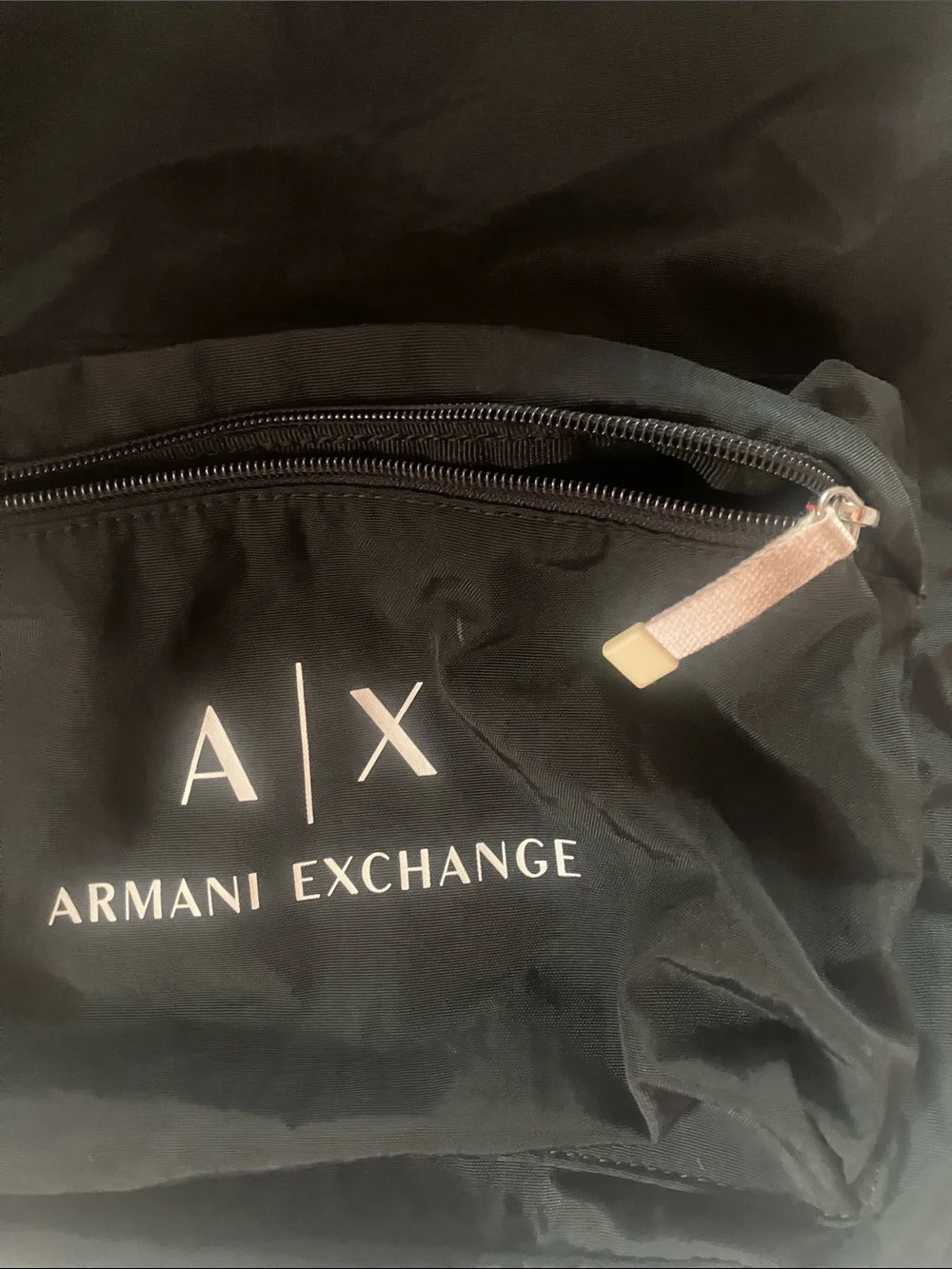 Armani Exchange Black Backpack with Front Pocket